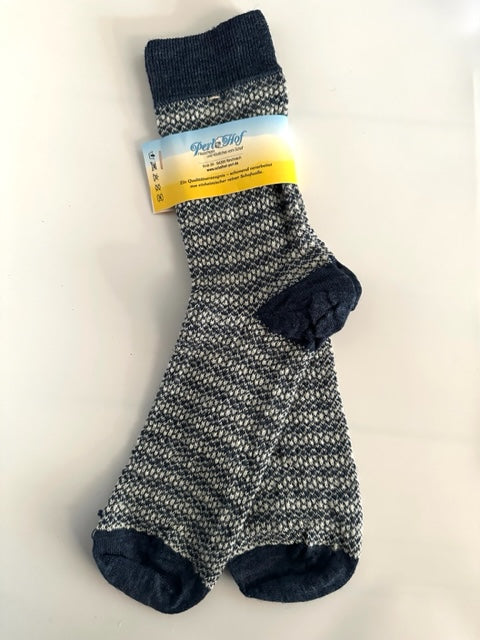 Schafwollsocke - Dünnstrick, Muster