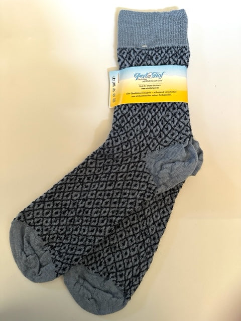 Schafwollsocke - Dünnstrick, Muster