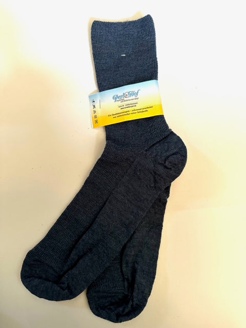 Schafwollsocke - Dünnstrick, einfarbig