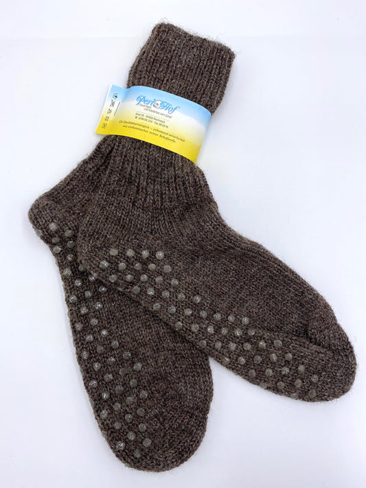 Socken aus Schurwolle mit Noppen