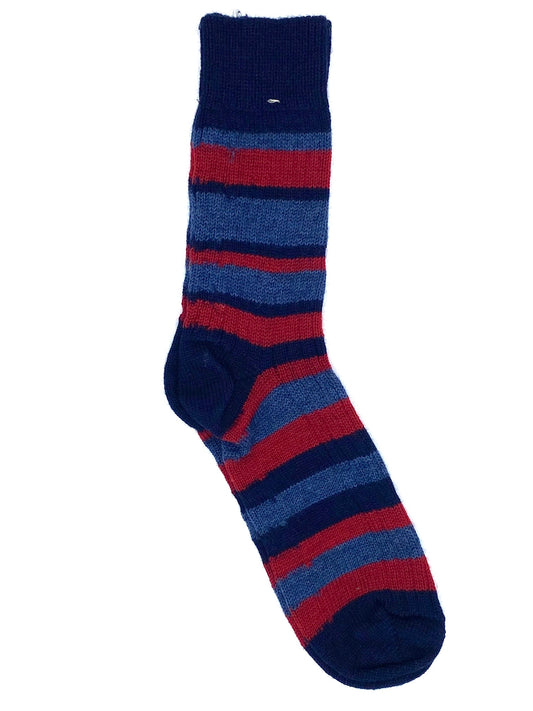 Socken aus Schurwolle Streifen