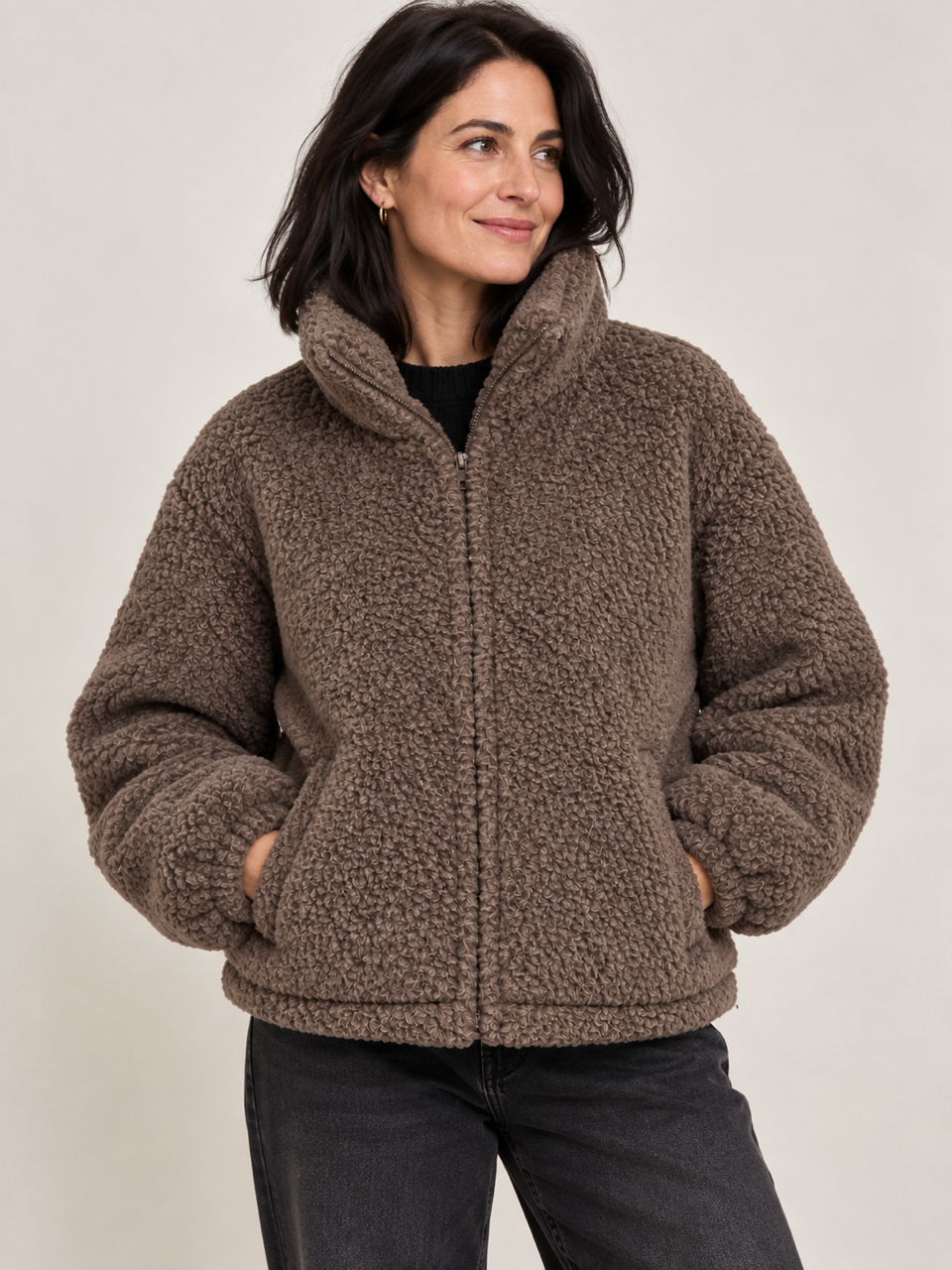 Puffer-Jacke, naturbraun
