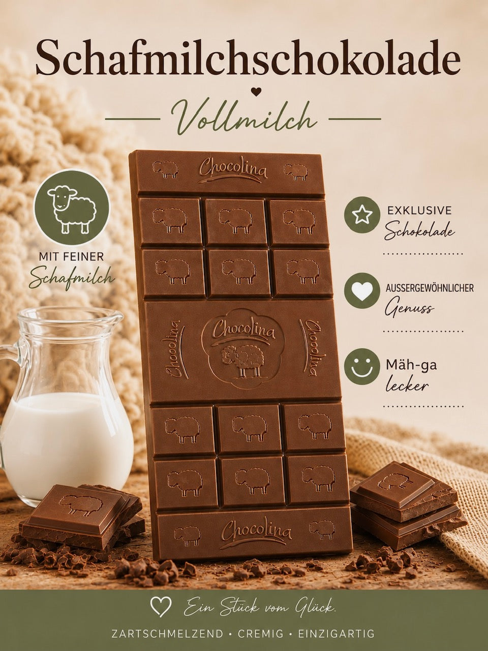 Schafmilch-Schokolade Vollmilch