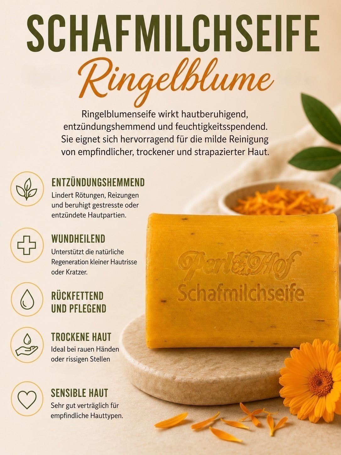 Schafmilchseife Ringelblume