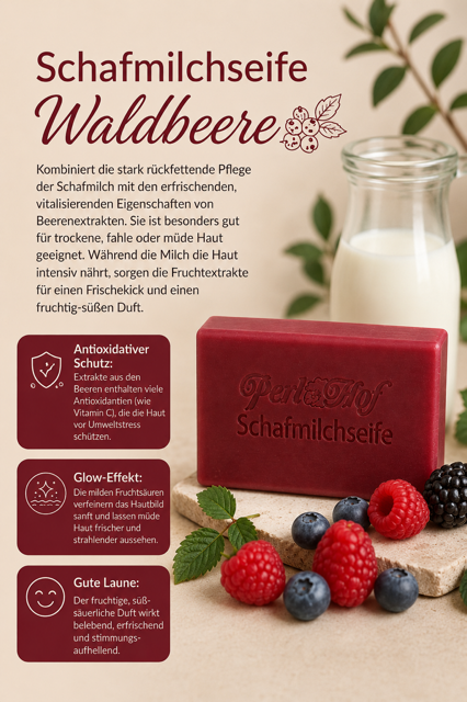 Schafmilchseife Waldbeere