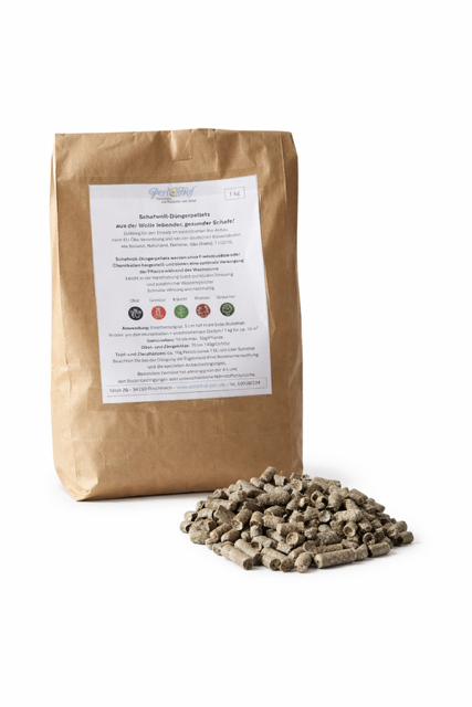 Schafwoll-Düngerpeletts