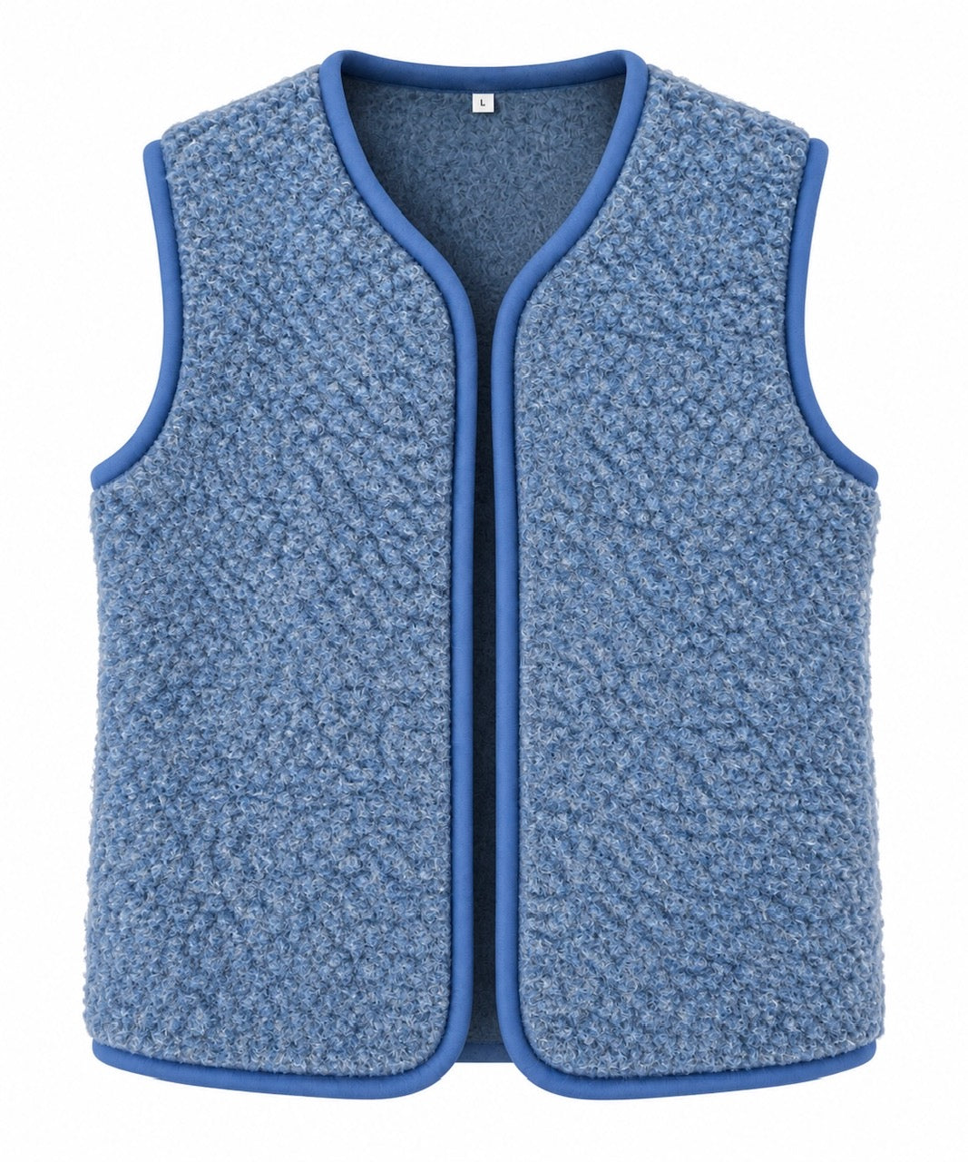 Weste Wollflor blau