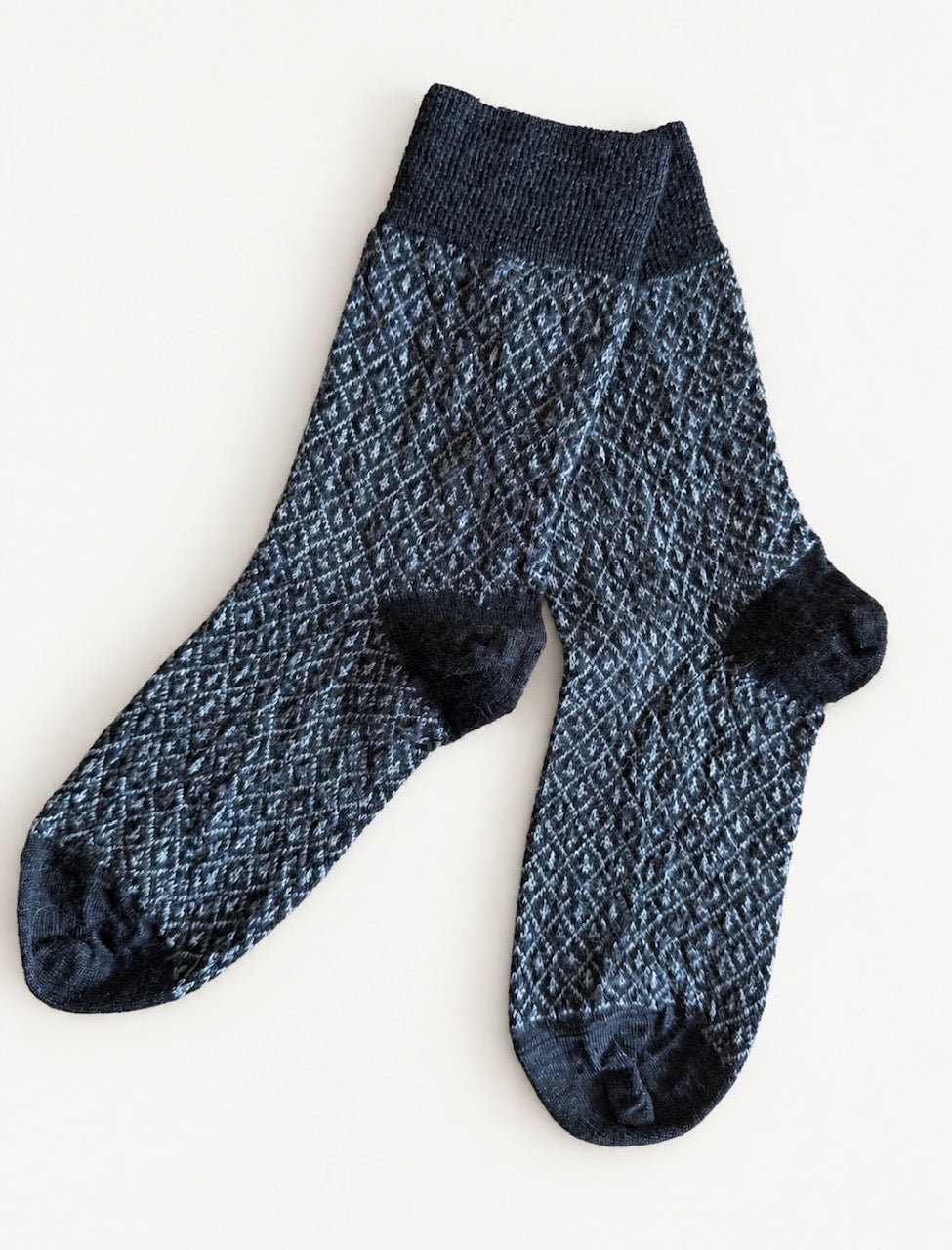 Wollsocken DS, Muster, schw.-anthr.