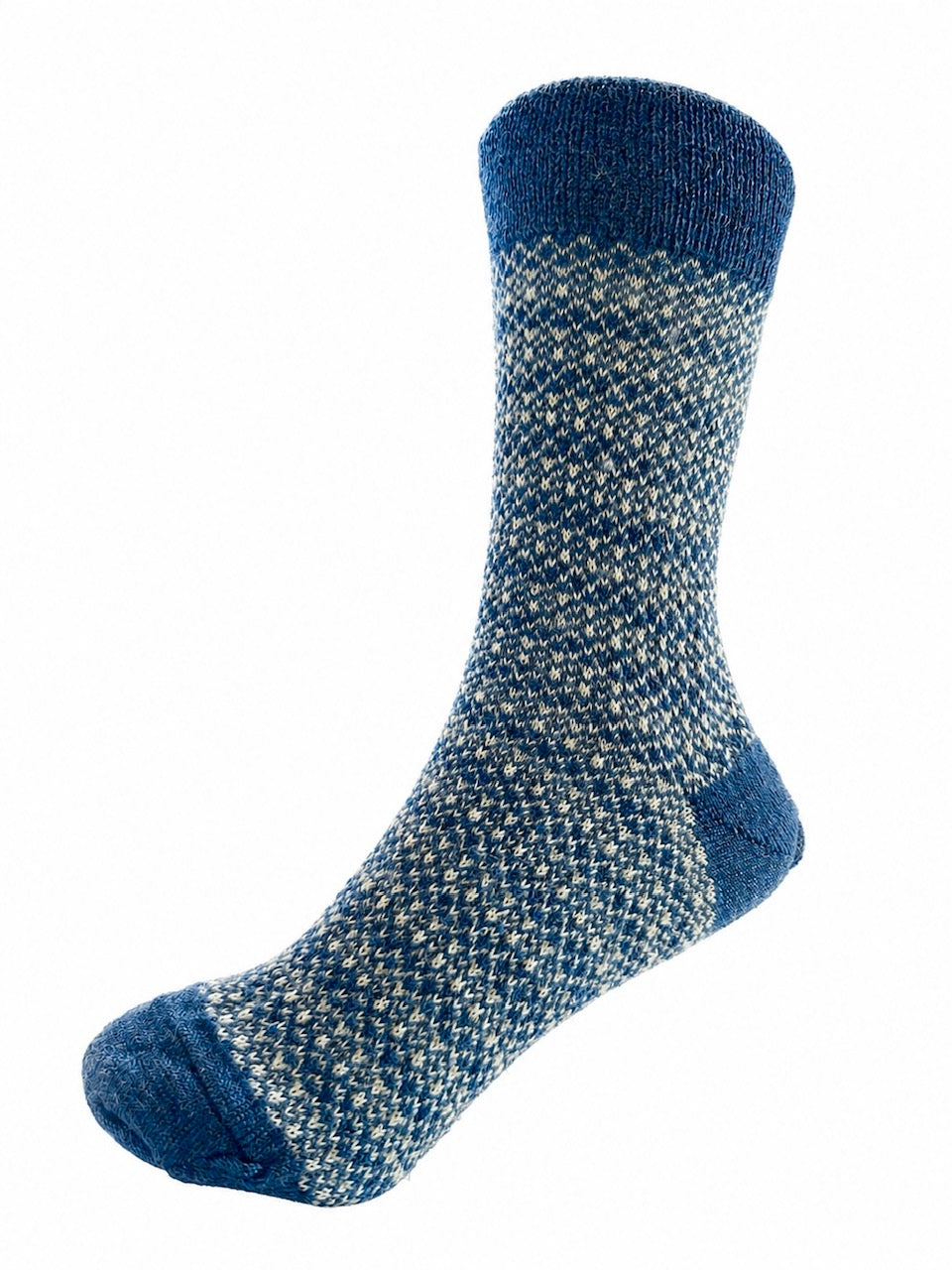 Wollsocken DS, blau-weiß