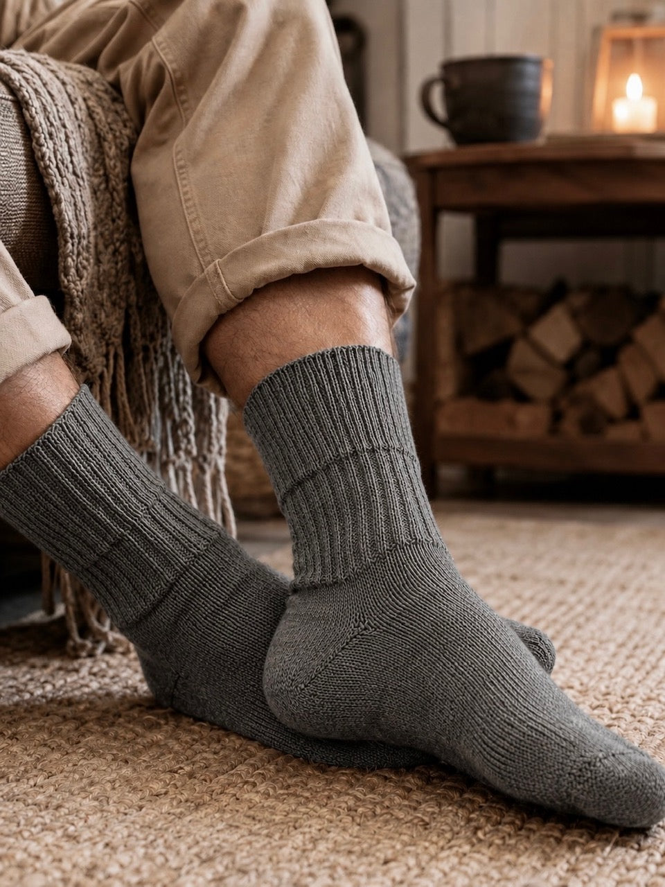Wollsocken MS,grau